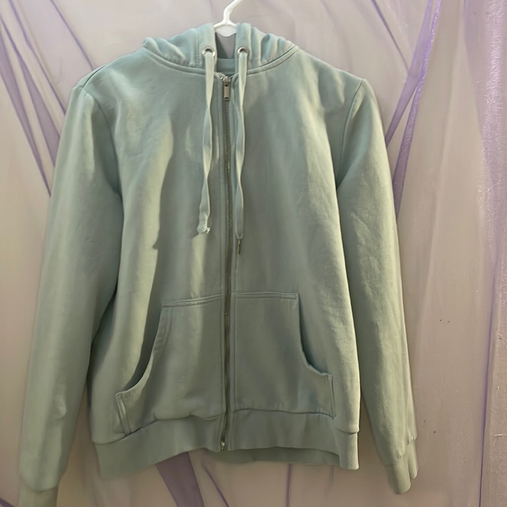 H&M Basic mint hoodie